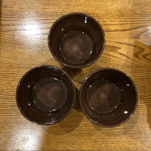 Chocolate Brown Snack Bowls, set of 3